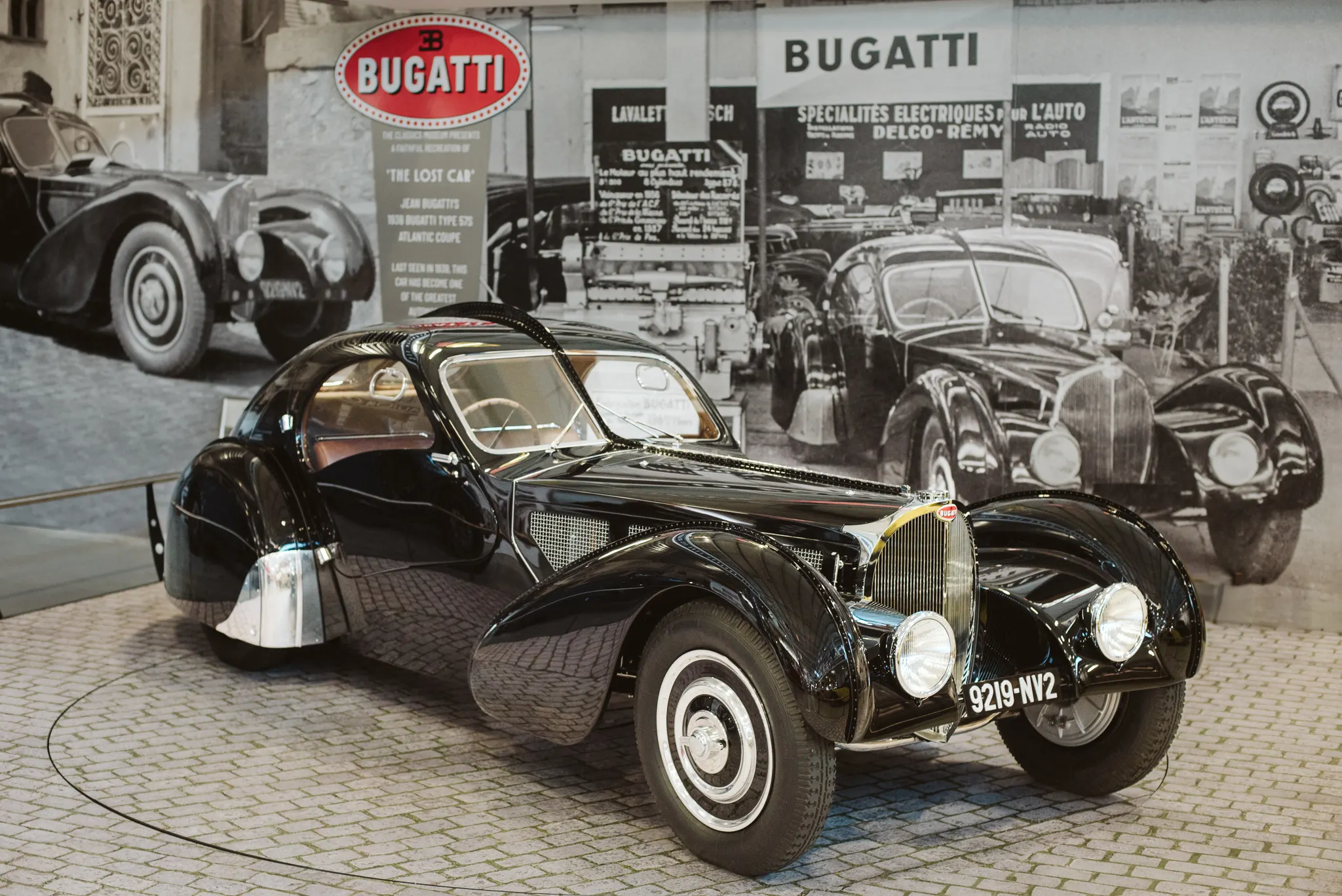 Classic car displayed at a Hamilton museum